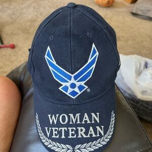 WOMENS warrior Veteran United States Air Force will baseball hat USAF OS